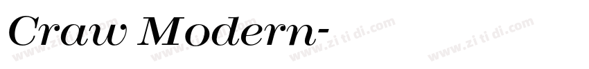 Craw Modern字体转换